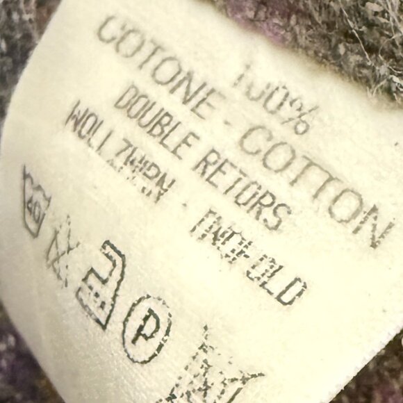 Bruli Long Sleeve Button Up Plaid Shirt Olive Green Purple Dk. Gray Sz Medium - Picture 9 of 9